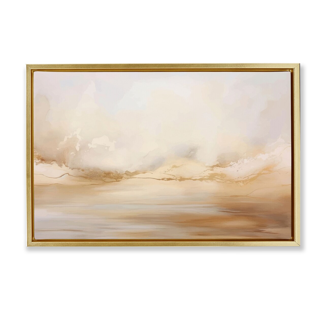 Stupell Industries Neutral Abstract Horizon Line Floating Frame Design by LSR Creative Studio